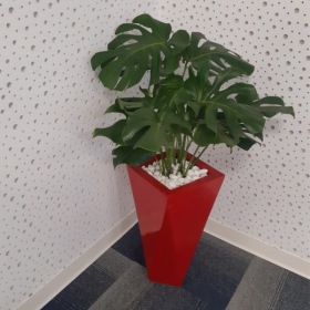 Pot Géométrique Triangle 60 cm en Résine polyester, livraison partout au Maroc.