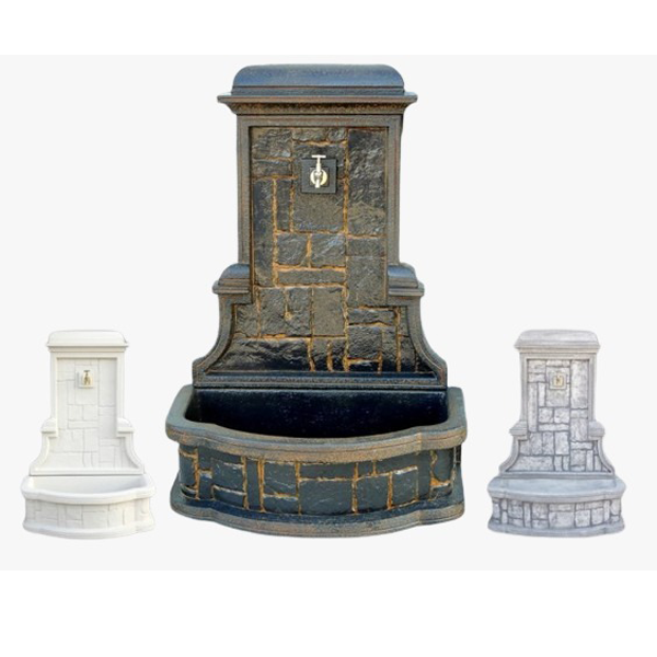 fontaine murale Rustique en pierre, design moderne, casablanca, maroc