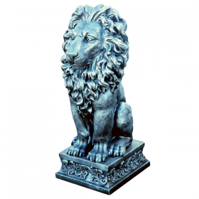 Lion Pedestal Argent