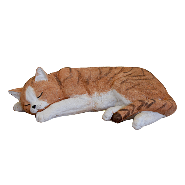 Chat endormi peint